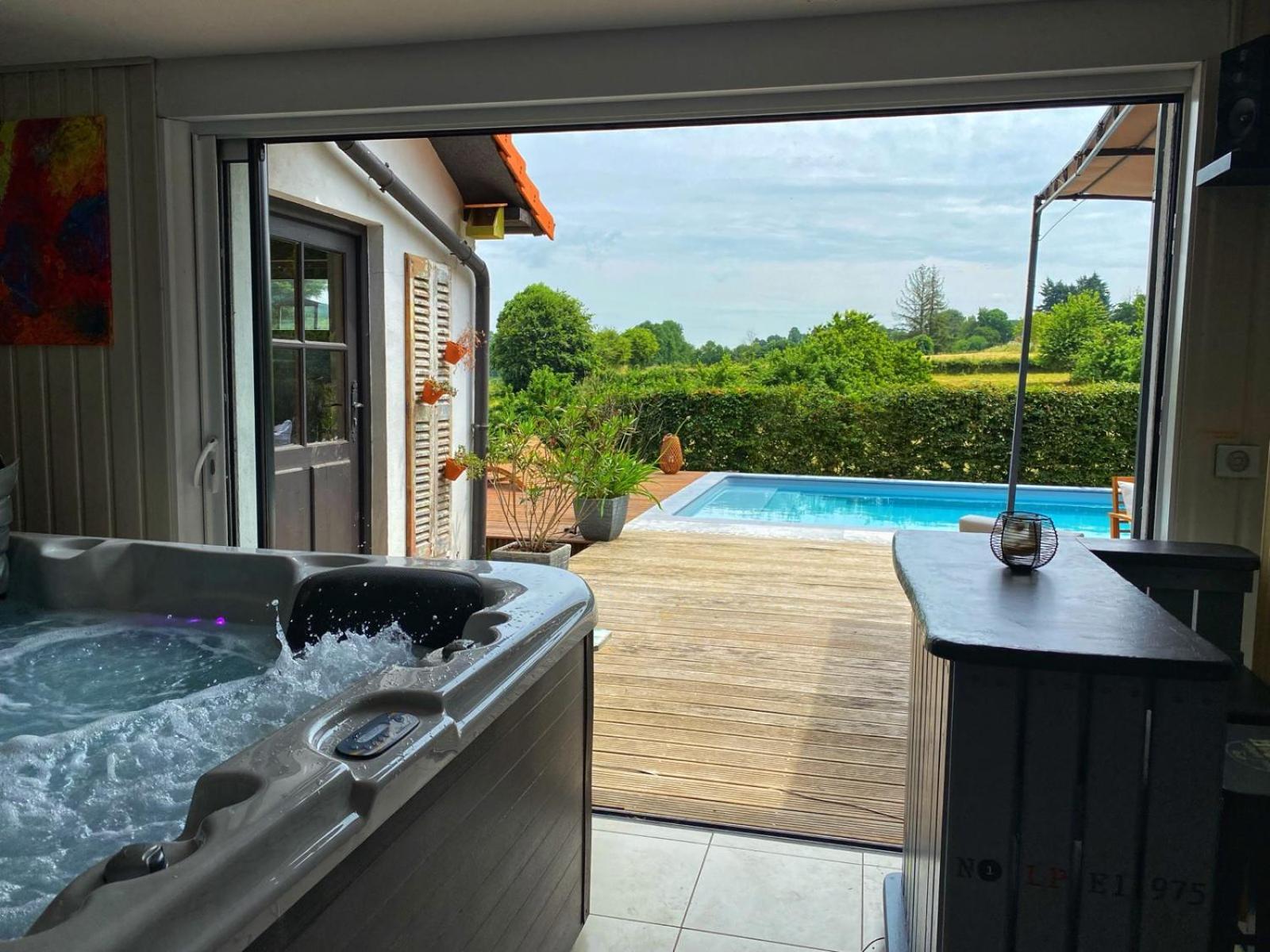 Gite Piscine Jacuzzi Privatises Clos Valentin Freulleville Bagian luar foto